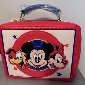 Disney Pink, White & Blue Mickey & Friends Vinyl Lunch Bag
